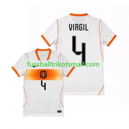 Fußballtrikots Niederlande Virgil van Dijk 4 World Cup 2026 Kurzarm Auswärts-trikot kaufen